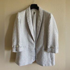Anne Klein Tweed Open Blazer